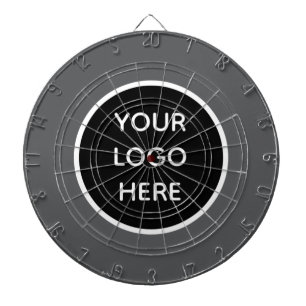 Business Logo Grey Bedrijf Promotie Modern Dartbord