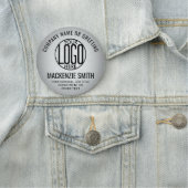 Business Logo Grijs Kleur Gedrukt Plastic Medewerk Naamplaatje (In situ)