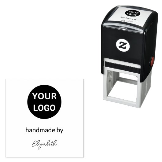 Business Logo Handmade by Your Name Template Zelfinktende Stempel (In situ)