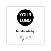 Business Logo Handmade by Your Name Template Zelfinktende Stempel (Design)