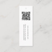 Business Logo Hang Label Kleding met zwaaien QR-co (Achterkant)
