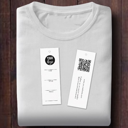 Business Logo Hang Label Kleding met zwaaien QR-co