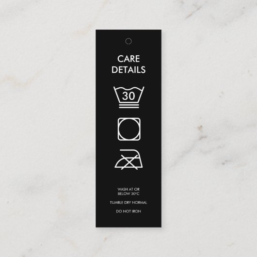 Business Logo Hang Label Kleding Zeggen Details (Achterkant)