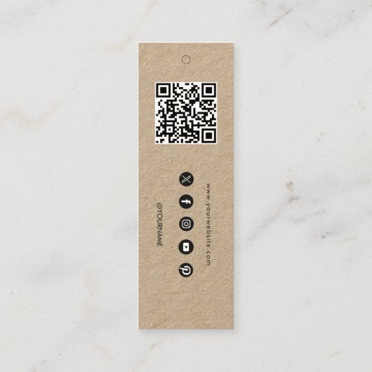 Business Logo Hang Label Kleding Zingende Prijs La (Achterkant)