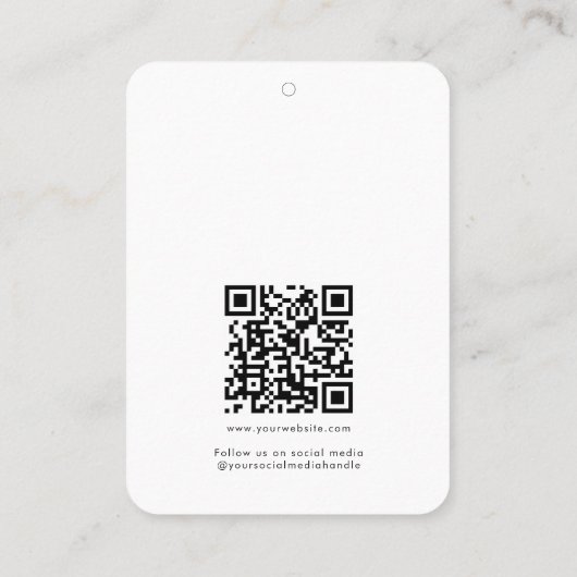 Business Logo Hang Label Kleding Zingende Prijs La (Achterkant)