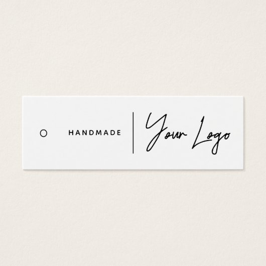 Business Logo Hang Label Mini Visitekaartjes (Voorkant)