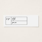 Business Logo Hang Label Mini Visitekaartjes (Achterkant)