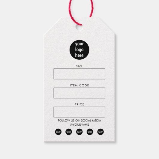 Business Logo Hang Label Price Clothing Swing Labe Cadeaulabel (Voorkant)