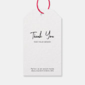 Business Logo Hang Label Price Clothing Swing Labe Cadeaulabel (Achterkant)