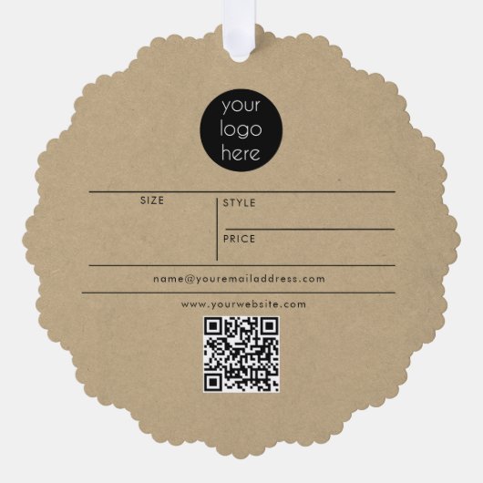 Business Logo Hang Label Price Clothing Swing Labe Ornament Kaart (Voorkant)