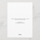 Business Logo Happy Holidays Blue Vertical Joy Feestdagenkaart (Achterkant)