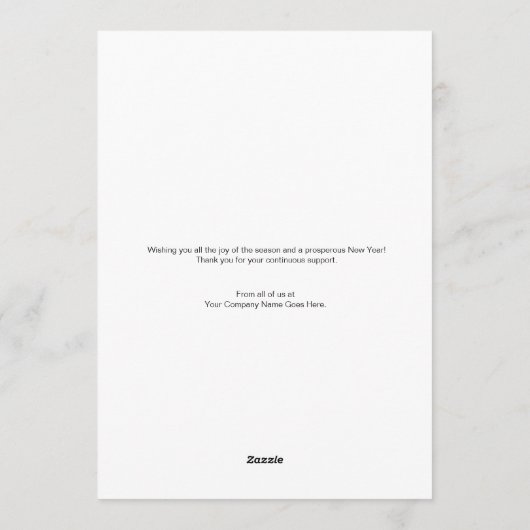 Business Logo Happy Holidays Blue Vertical Joy Feestdagenkaart (Achterkant)