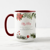 Business Logo Happy Holidays Employees Christmas Mok (Links)