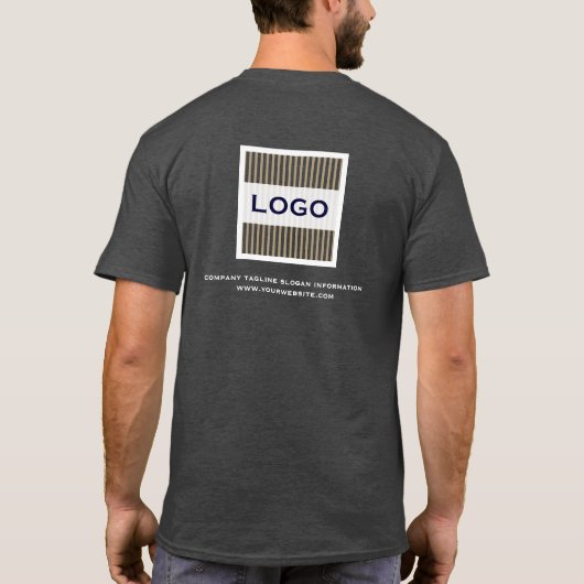 Business Logo Heather Gray T-shirt (Achterkant)