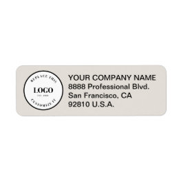 Business logo here Custom Corporate beige Etiket