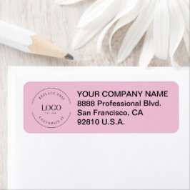 Business logo here Custom Corporate Pink Etiket
