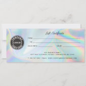 Business Logo Holographic DIY Cadeaubon toevoegen (Achterkant)