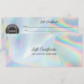 Business Logo Holographic DIY Cadeaubon toevoegen (Voorkant / Achterkant)