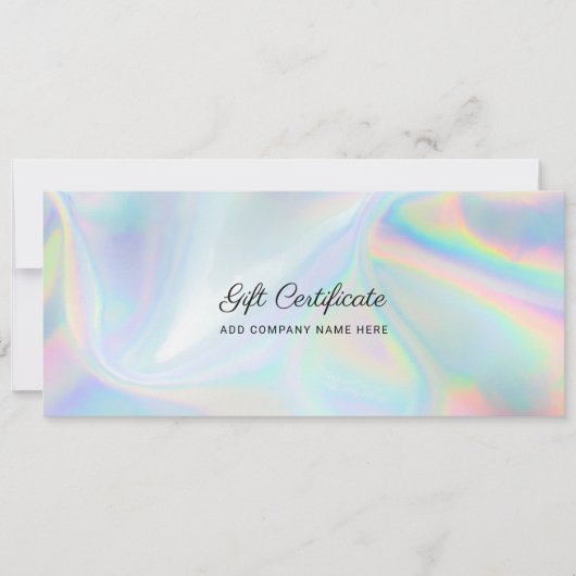Business Logo Holographic DIY Cadeaubon toevoegen (Voorkant)
