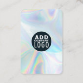Business Logo Holographic QR Code DIY toevoegen Visitekaartje (Achterkant)