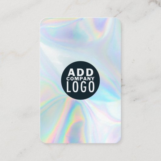 Business Logo Holographic QR Code DIY toevoegen Visitekaartje (Achterkant)