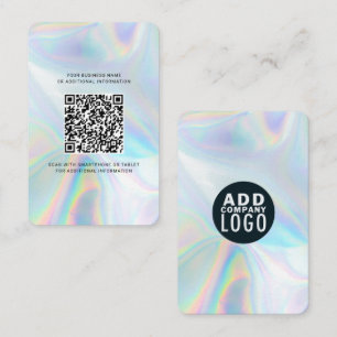 Business Logo Holographic QR Code DIY toevoegen Visitekaartje