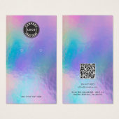 Business Logo Holographic QR Code Earning Display Visitekaartje (Voorkant /achterkant)