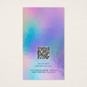 Business Logo Holographic QR Code Earning Display Visitekaartje (Achterkant)