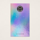 Business Logo Holographic QR Code Earning Display Visitekaartje (Voorkant)