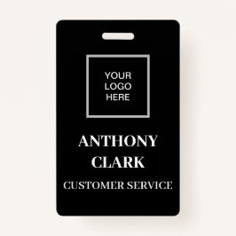 Business Logo ID Black Modern Medewerker Badge