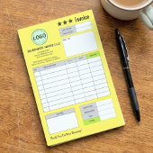 Business Logo Invoice Receipts | Custom Yellow Pad Post-it® Notes