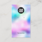 Business Logo Iridescent Earning Display Card Visitekaartje (Voorkant)