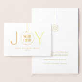 Business Logo JOY Kerstversiering Witte Vakantie Folie Kaarten (Display)