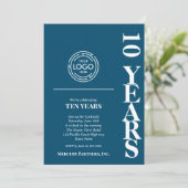 Business Logo Jubileum Blauw Kaart (Staand voorkant)