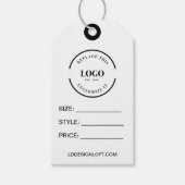 Business Logo Kledinglabel Prijsgrootte Cadeaulabel (Voorkant)