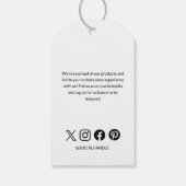Business Logo Kledinglabel Prijsgrootte Cadeaulabel (Achterkant)