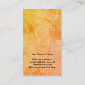 Business Logo Kraft Oranje Earring Display Kaart Visitekaartje (Achterkant)