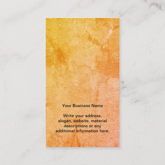 Business Logo Kraft Oranje Earring Display Kaart Visitekaartje (Achterkant)