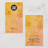 Business Logo Kraft Oranje Earring Display Kaart Visitekaartje (Voorkant / Achterkant)