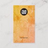 Business Logo Kraft Oranje Earring Display Kaart Visitekaartje (Voorkant)