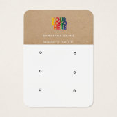 Business Logo Kraft Stud Earning Display Card Visitekaartje (Voorkant)