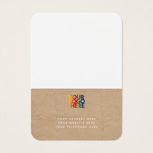 Business Logo Kraft Stud Earning Display Card Visitekaartje (Achterkant)