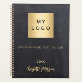 Business logo krijtbord grijze naam 2026 planner (Voorkant)