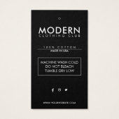 Business Logo Label Clothing Hang Label Visitekaartje (Achterkant)