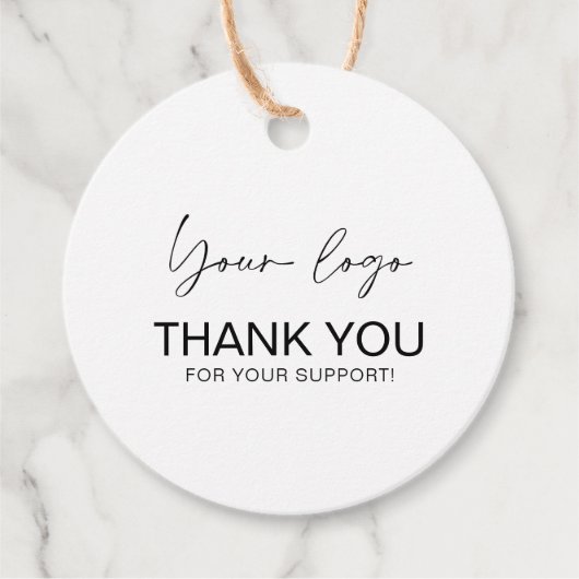 Business Logo Label Hang Label (Voorkant)