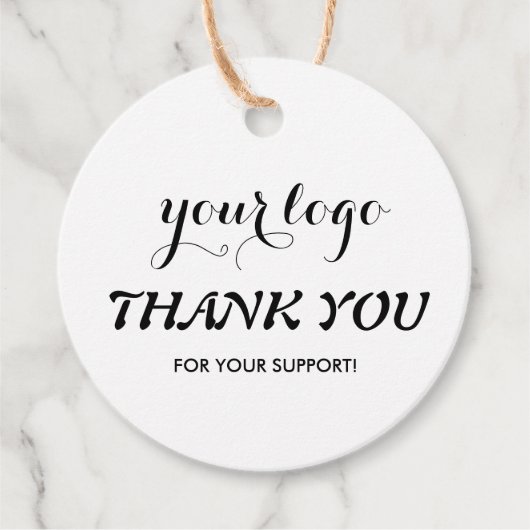 Business Logo Label Hang Label (Voorkant)