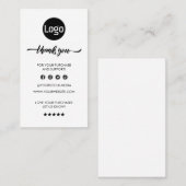 Business Logo Label Hang Label (Voorkant / Achterkant)