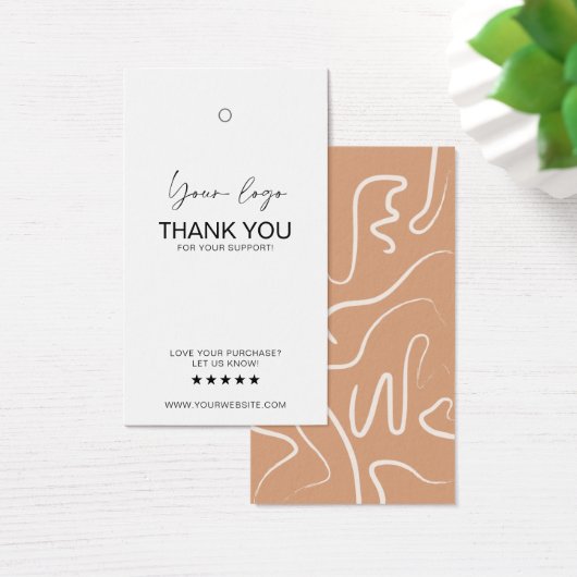 Business Logo Label Hang Label Kaart (Bureau)