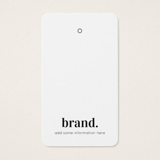 Business Logo Label Hang Label Kaart (Voorkant)