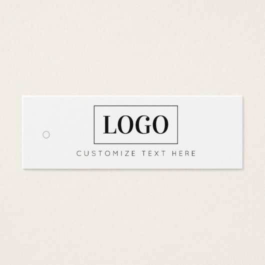 Business Logo Label Hang Label Mini Visitekaartjes (Voorkant)